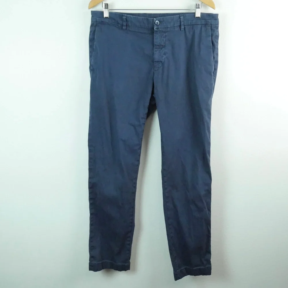 M Mason's Mens Navy Blue Chino Pants Italy Fits 36x31 Quiet Luxury Preppy